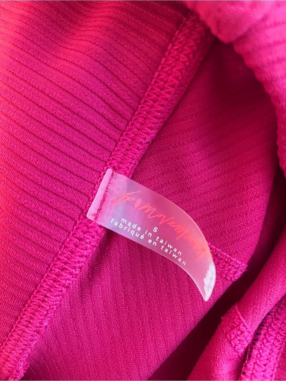Free People Movement Leggings Ribbed Raspberry Pink S - Picture 7 of 9